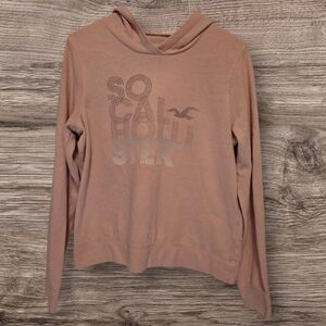 Hollister Light Pink Hoodie with Logo